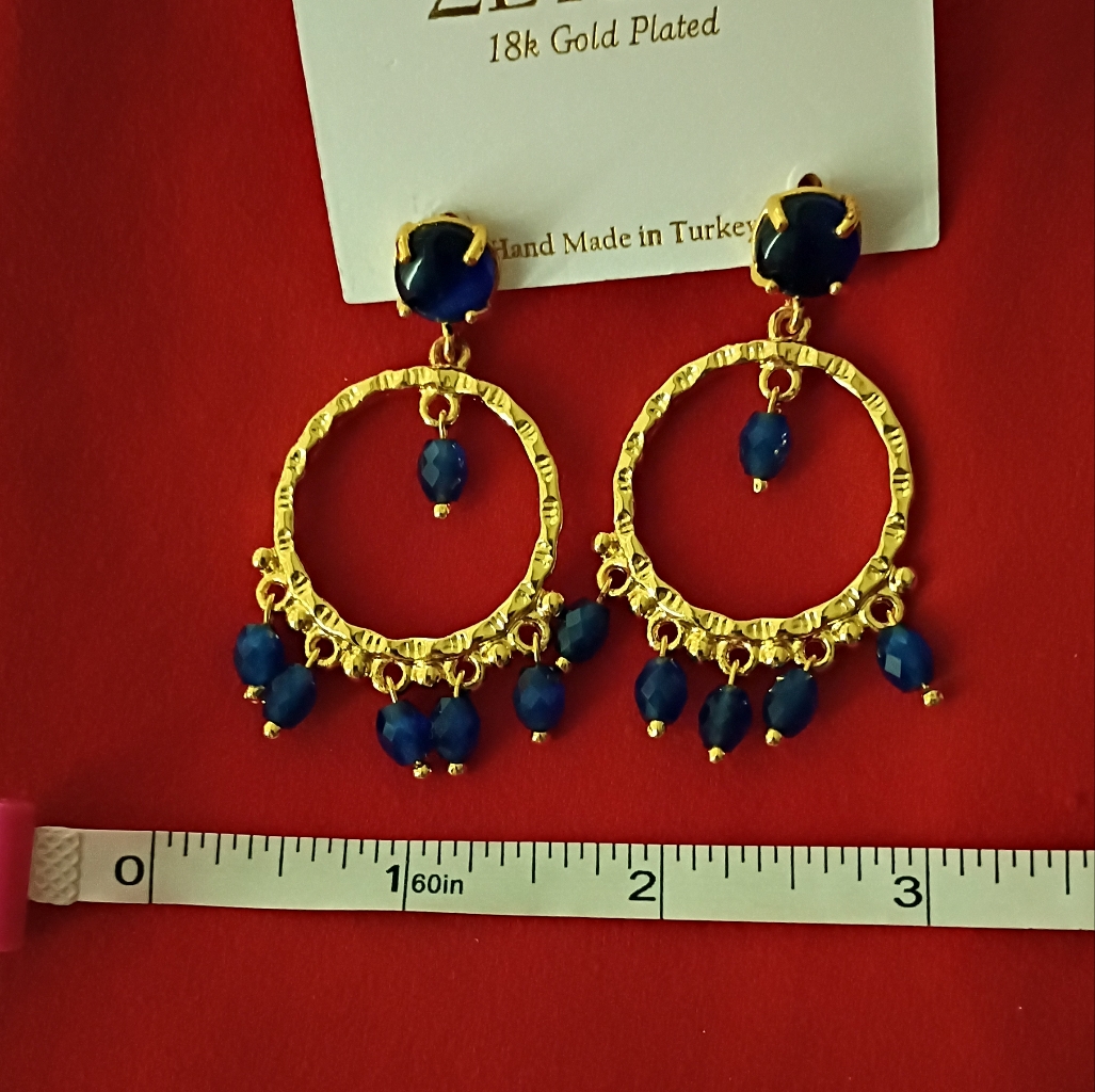 18 Kt Gold Plated Hand Made Earrings
